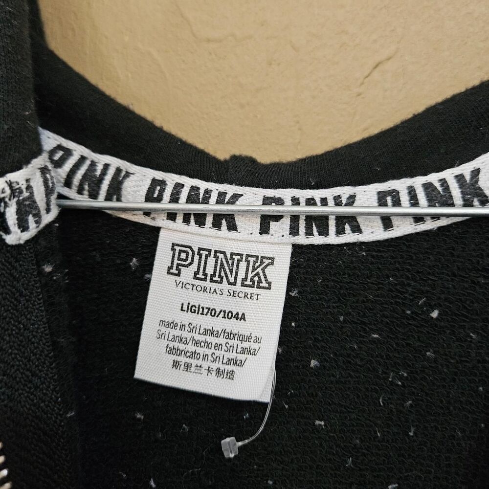victoria's secret pink black bling hoodie - Picture 8 of 8